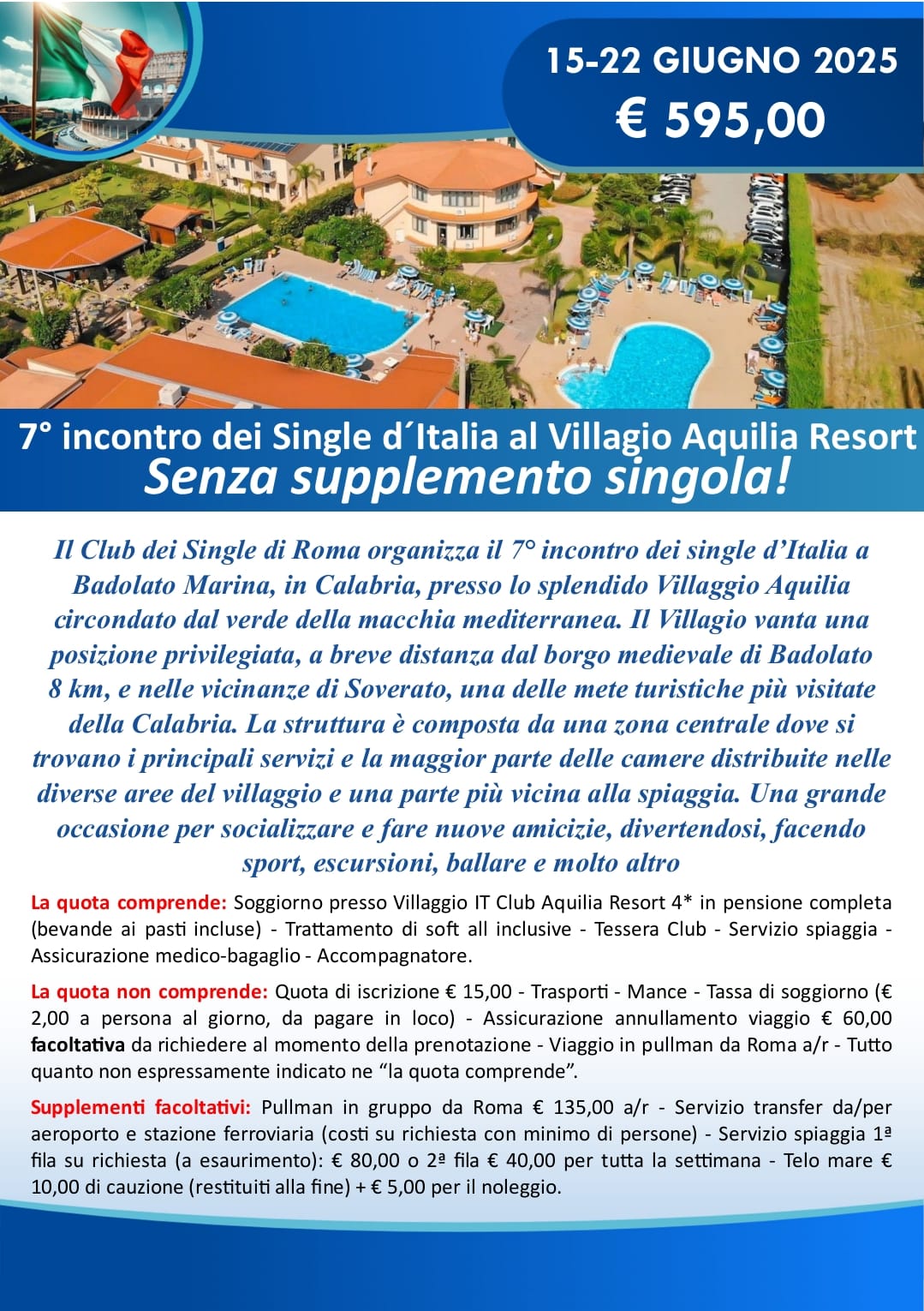 7° Incontro Singles d'Italia in Calabria