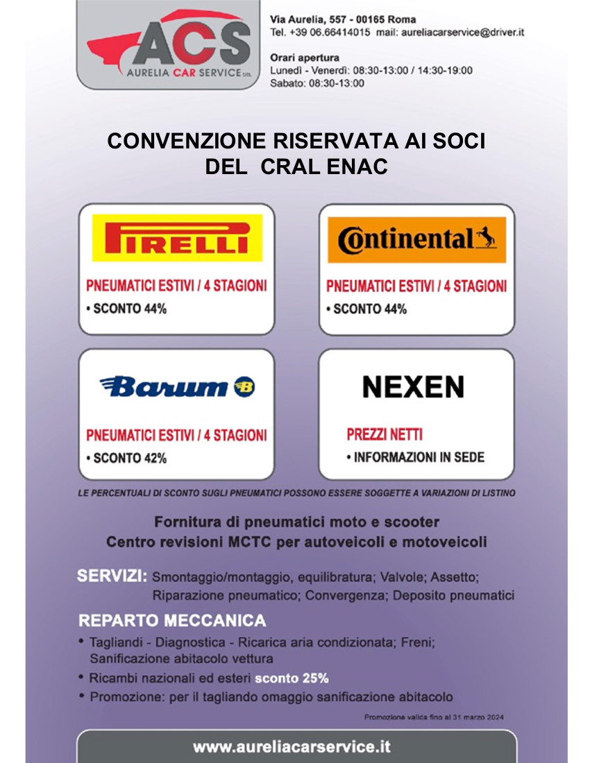 CONVENZIONE 2023 AURELIA CAR SERVICE SRL
